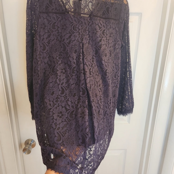 Style & Co Elegant Purple Lace Top SZ: S Cotton Nylon Blend NWT! - Picture 10 of 16